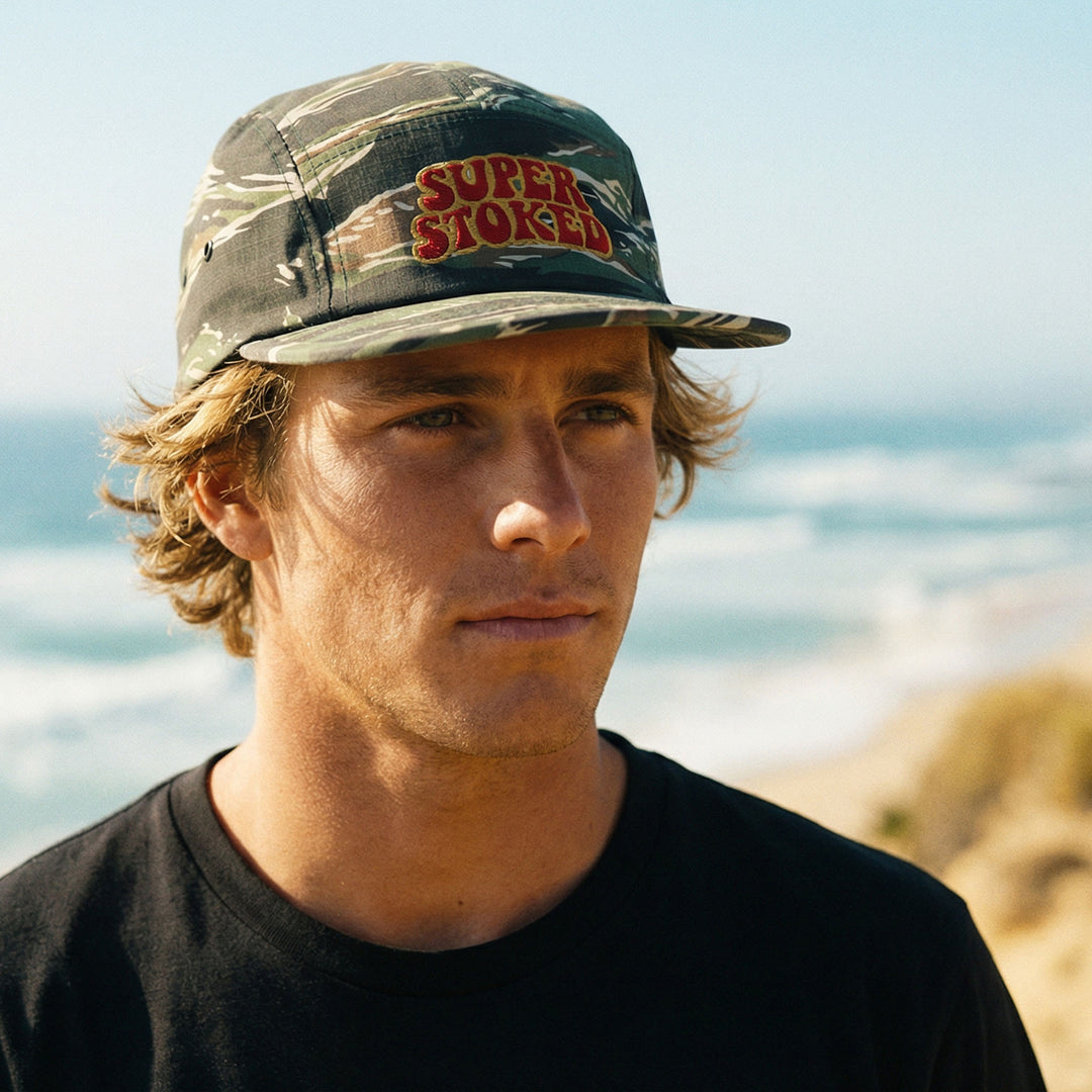 Flashback Five Panel Cap, view 2 — Super Stoked