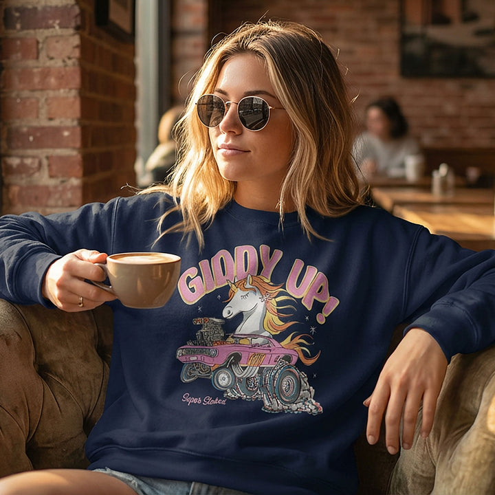 Giddy Up Unisex Organic Oversized Sweatshirt — Super Stoked