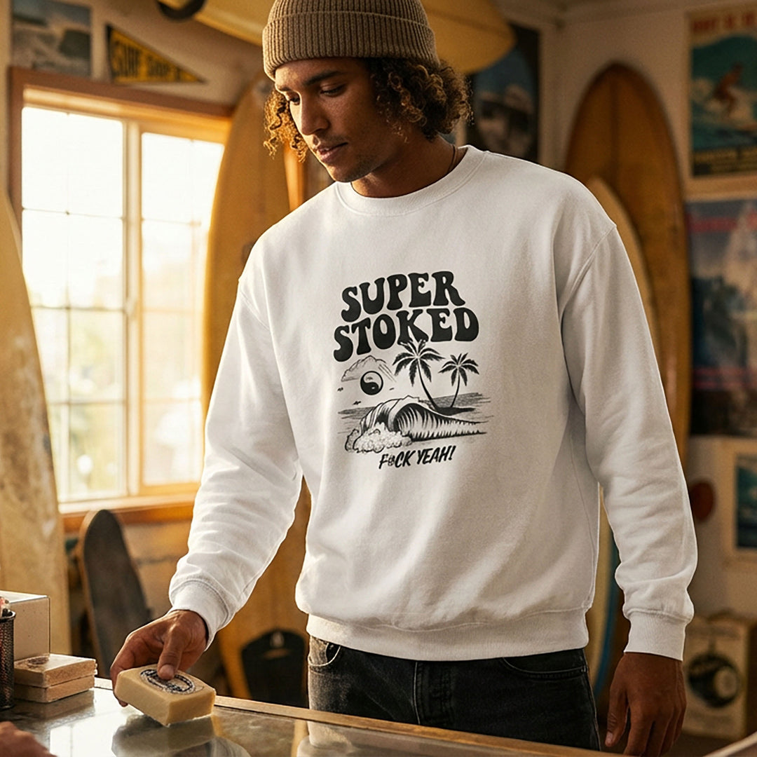 Island Peak Unisex Organic Oversized Sweatshirt — Super Stoked