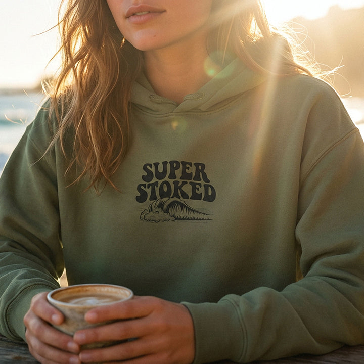 Island Peak Unisex Oversized Hoodie, view 3 — Super Stoked