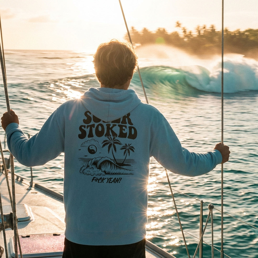 Island Peak Unisex Oversized Hoodie — Super Stoked
