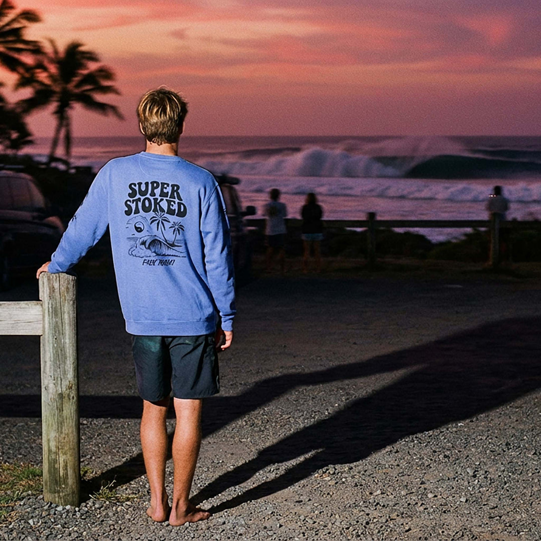 Island Peak Unisex Garment-Dyed Sweatshirt — Super Stoked