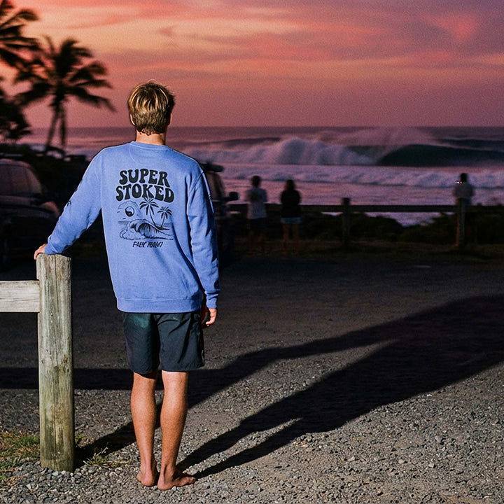 Island Peak Unisex Garment-Dyed Sweatshirt — Super Stoked