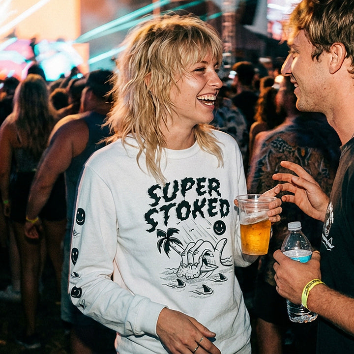 Sharker Barrel Unisex Garment-Dyed Sweatshirt — Super Stoked