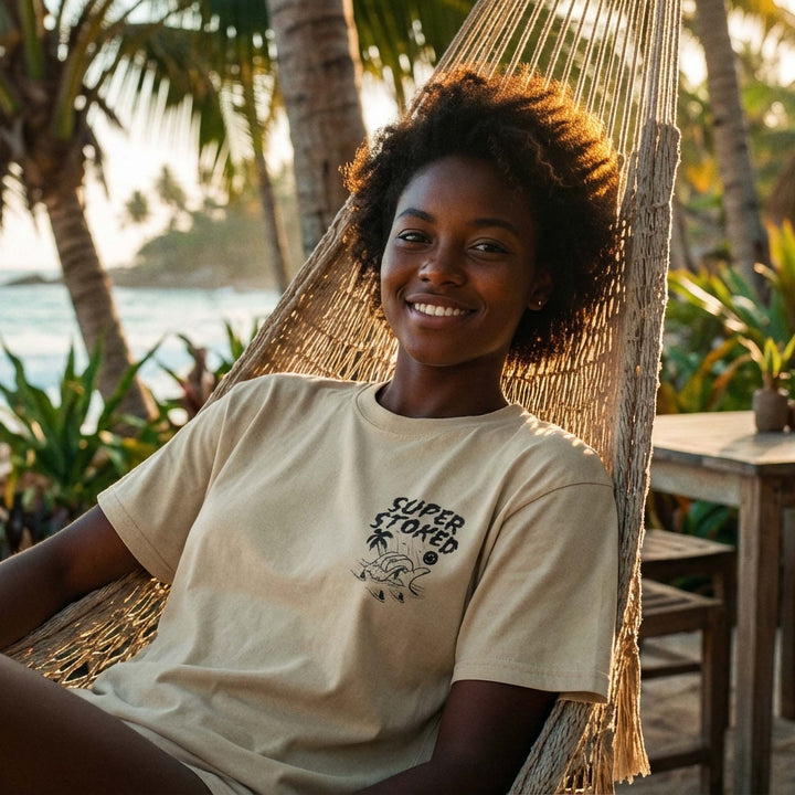 Sharker Barrel Unisex Oversized Faded T-shirt, view 2 — Super Stoked