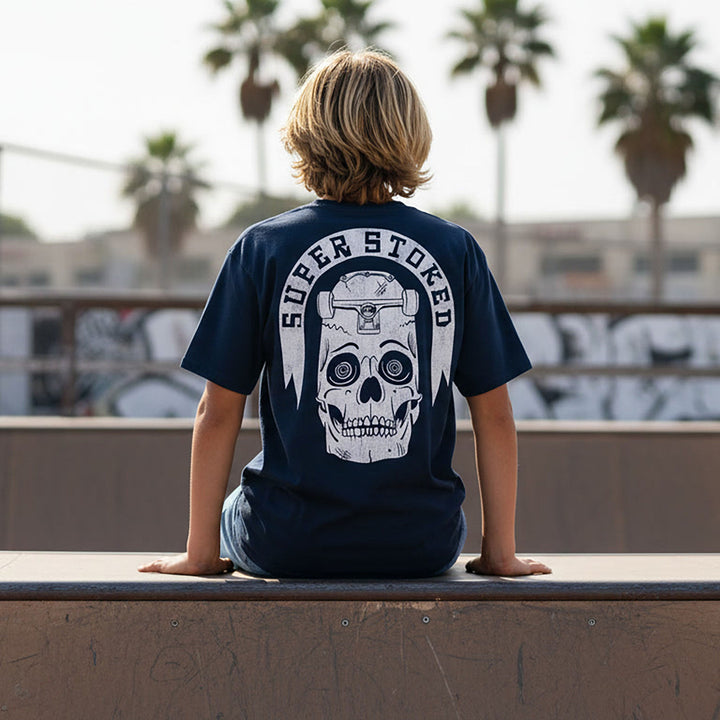 Skate or Die Dark Base Youth Classic T-shirt — Super Stoked