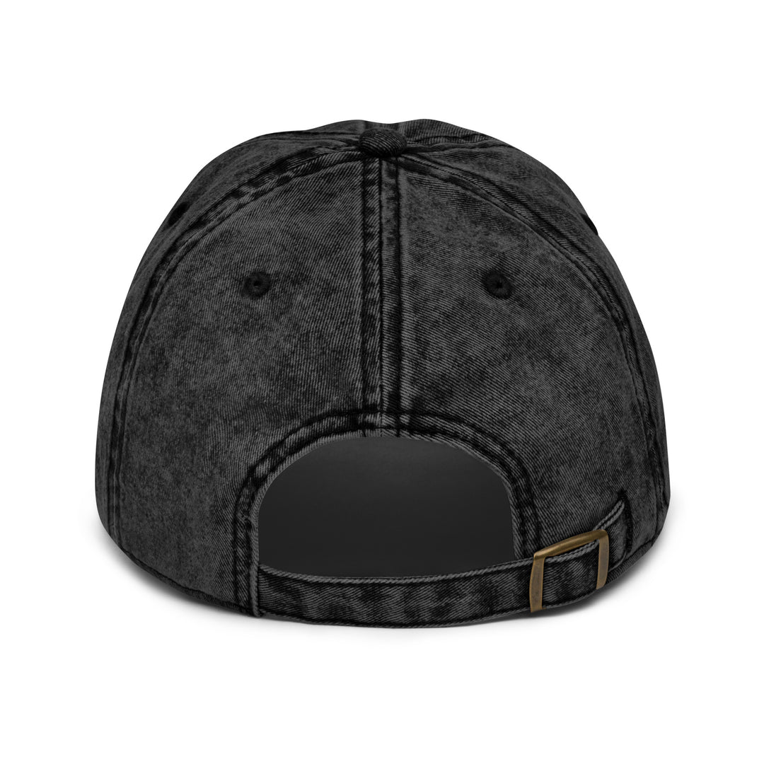 Flashback Vintage Cotton Twill Cap in Black, back view — Super Stoked