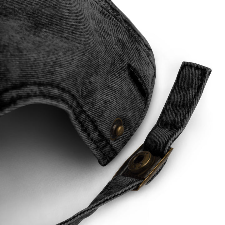 Flashback Vintage Cotton Twill Cap in Black, fabric detail — Super Stoked